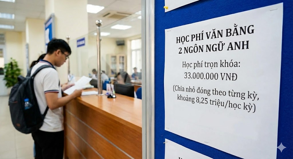 Học phí văn bằng 2 Ngôn ngữ Anh tại TP.HCM: Cập nhật mức học phí năm 2026